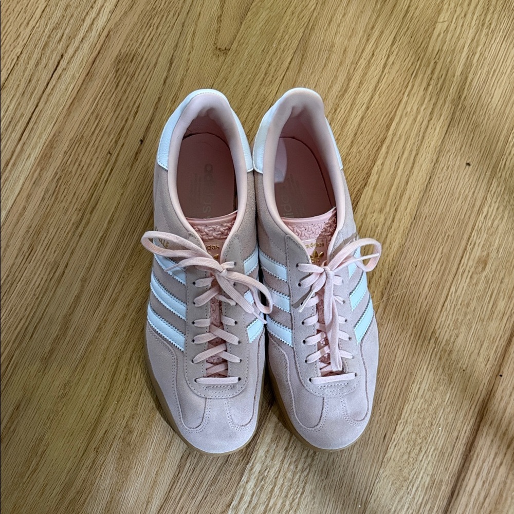 Adidas Sambas Light Pink and White Sneakers